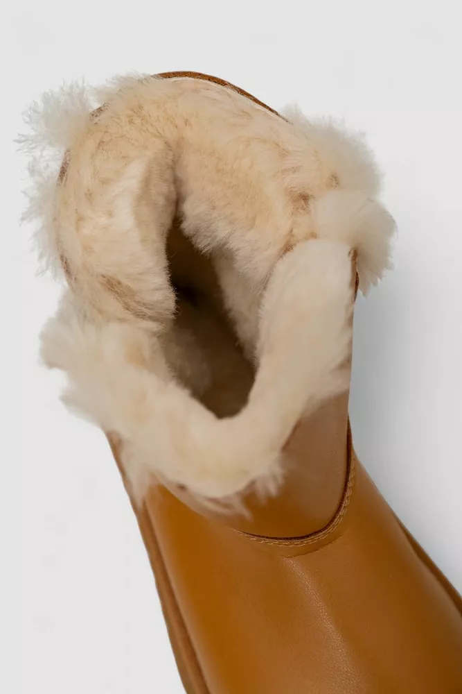 Купить Угги женские на меху  -уценка, цвет коричневый, 243RL951-U-2 - Фото №6