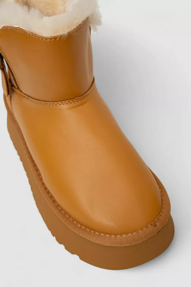 Купить Угги женские на меху  -уценка, цвет коричневый, 243RL951-U-4 - Фото №2