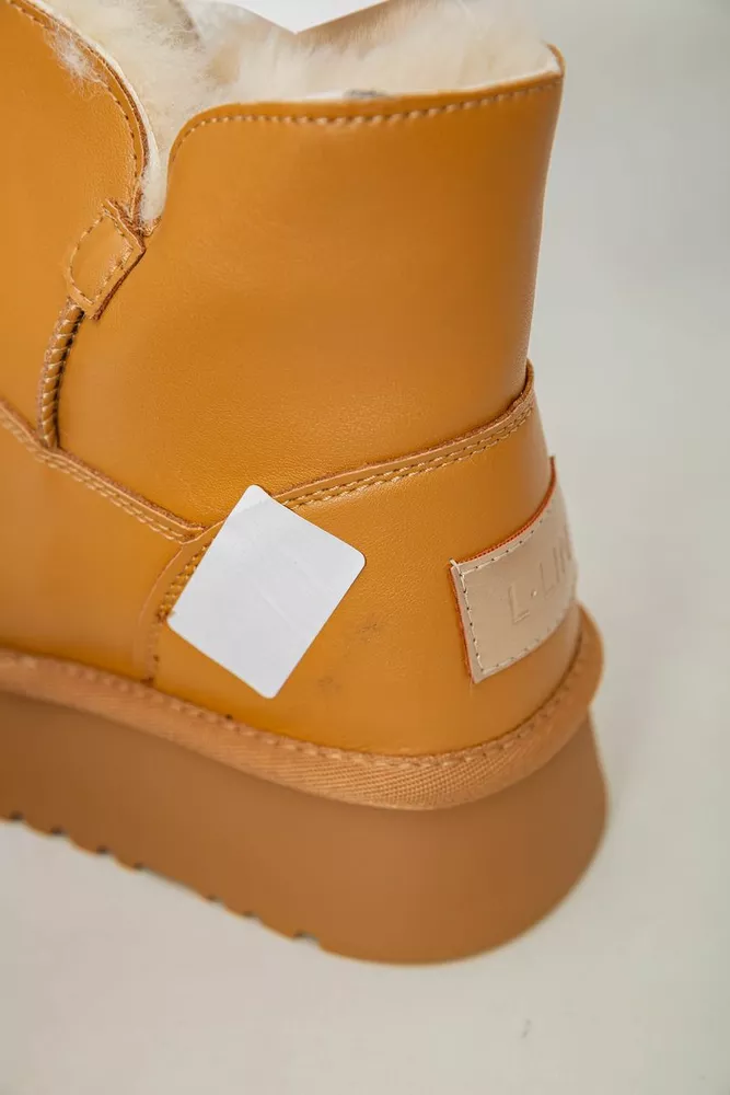 Купить Угги женские на меху  -уценка, цвет коричневый, 243RL951-U-4 - Фото №7