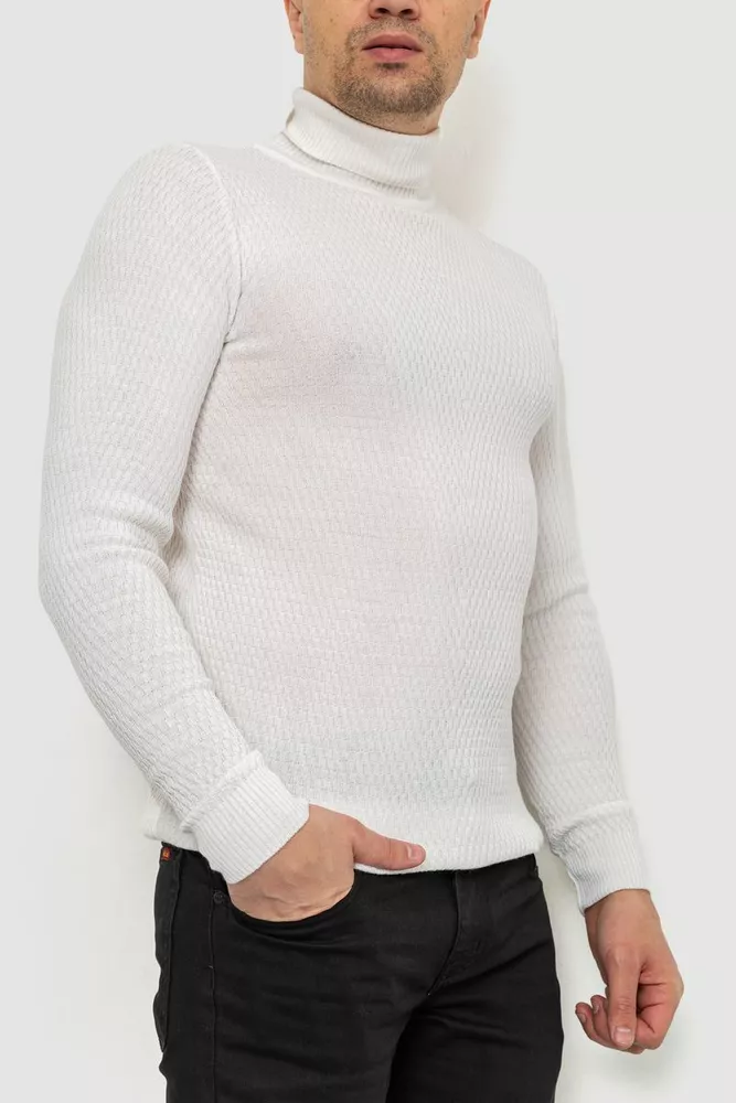 Купити Гольф чоловічий, колір молочний, 161R857 - Фото №3