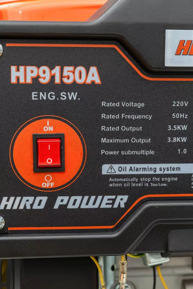 Купити Генератор бензиновий 3,5 кВт HIRO POWER, колір помаранчевий, HP9150A - Фото №9