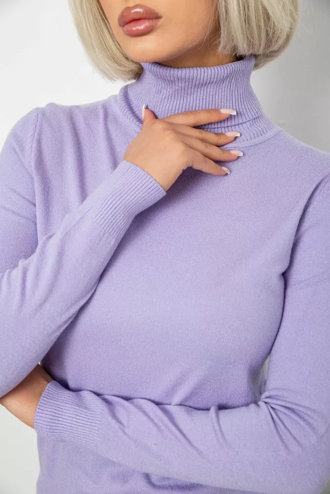 Купити Гольф жіночий однотонний, колір бузковий, 204R921 - Фото №5