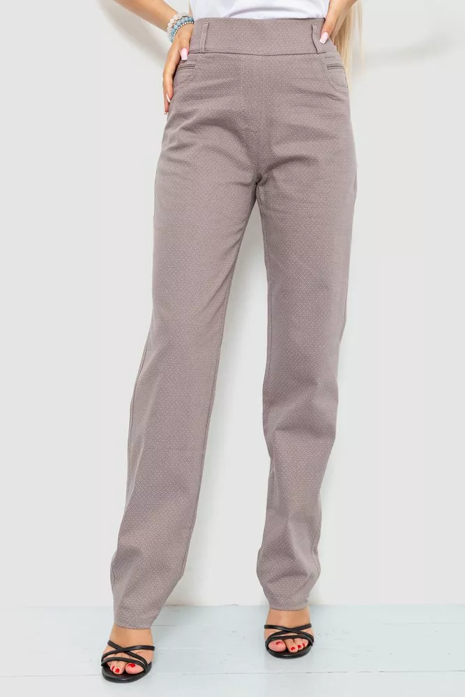 Купити Штани жіночі класичні, колір мокко, 214R319 - Фото №1