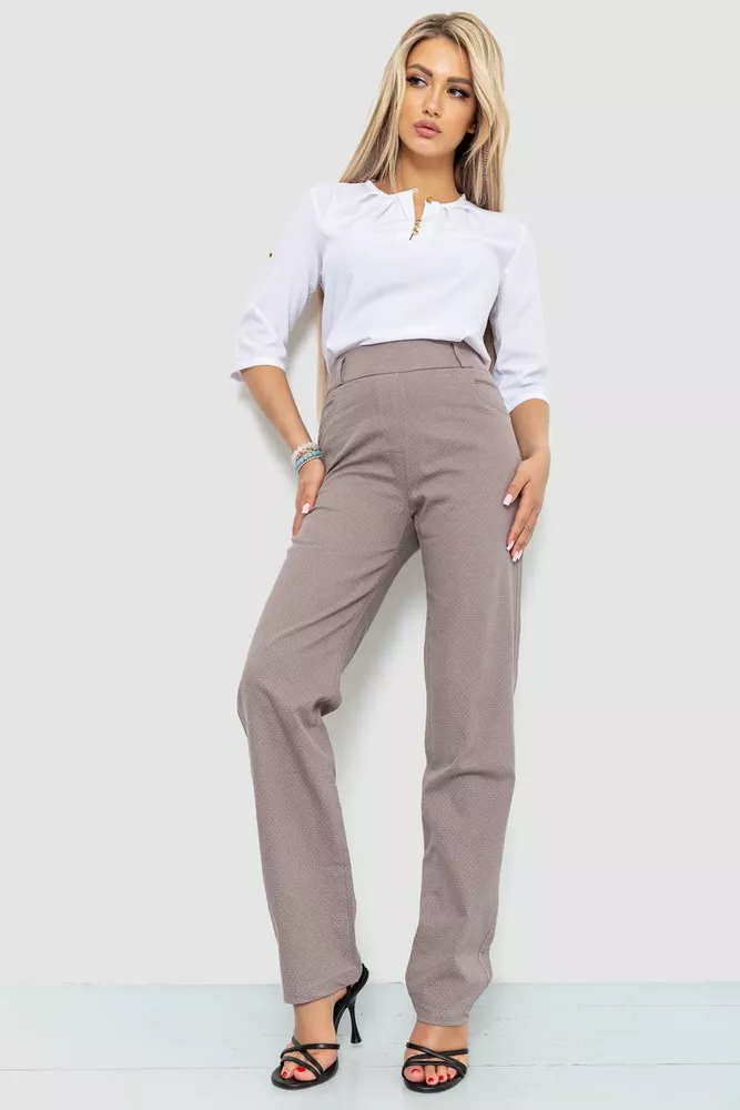Купити Штани жіночі класичні, колір мокко, 214R319 - Фото №2