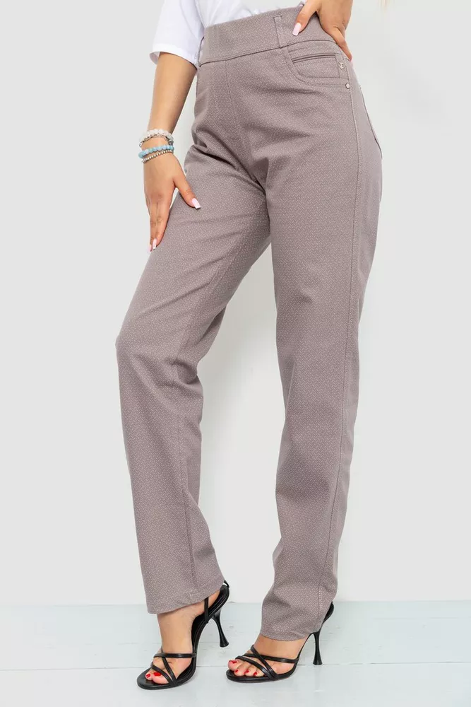 Купити Штани жіночі класичні, колір мокко, 214R319 - Фото №3