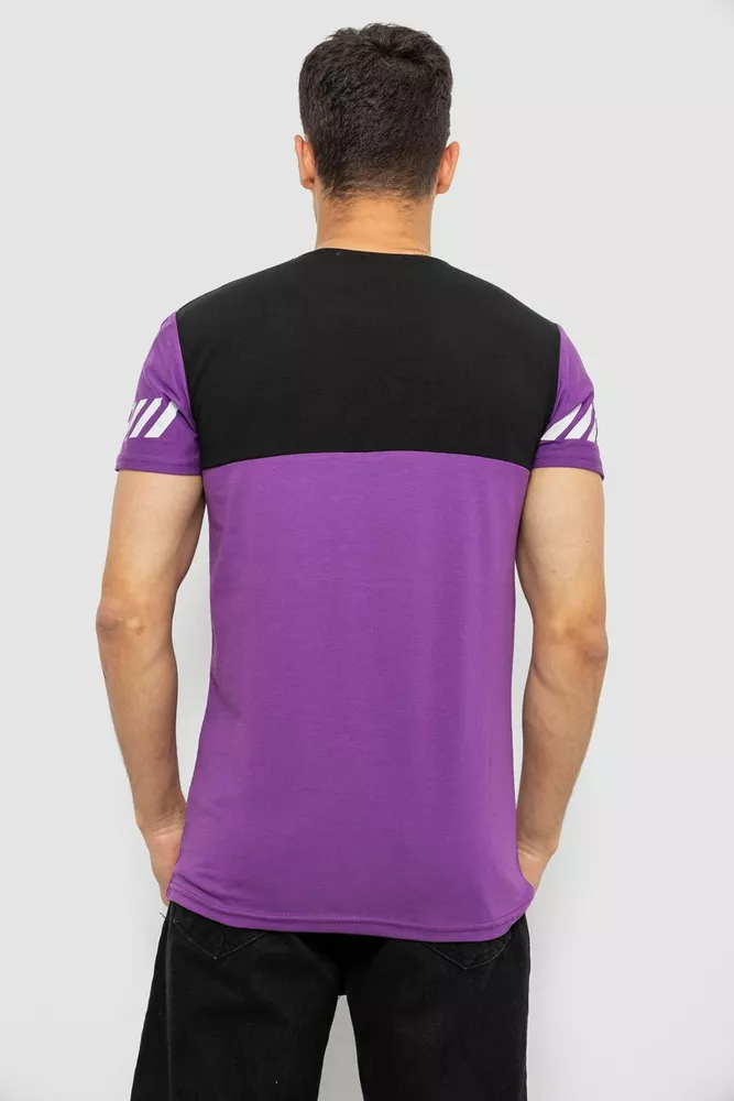 Купити Футболка чоловіча з принтом, колір фіолетовий, 244R1112 - Фото №4