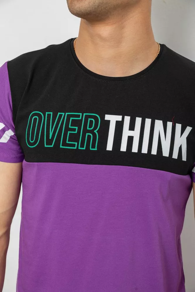 Купити Футболка чоловіча з принтом, колір фіолетовий, 244R1112 - Фото №5