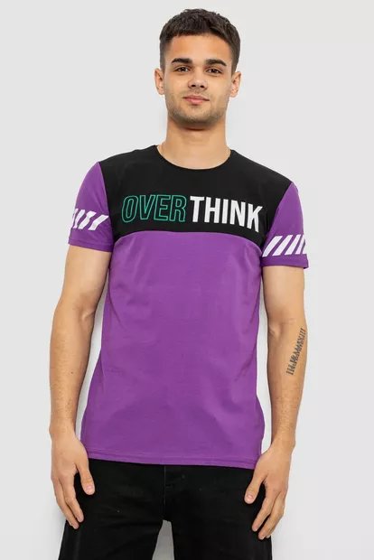 Футболка чоловіча з принтом, колір фіолетовий, 244R1112