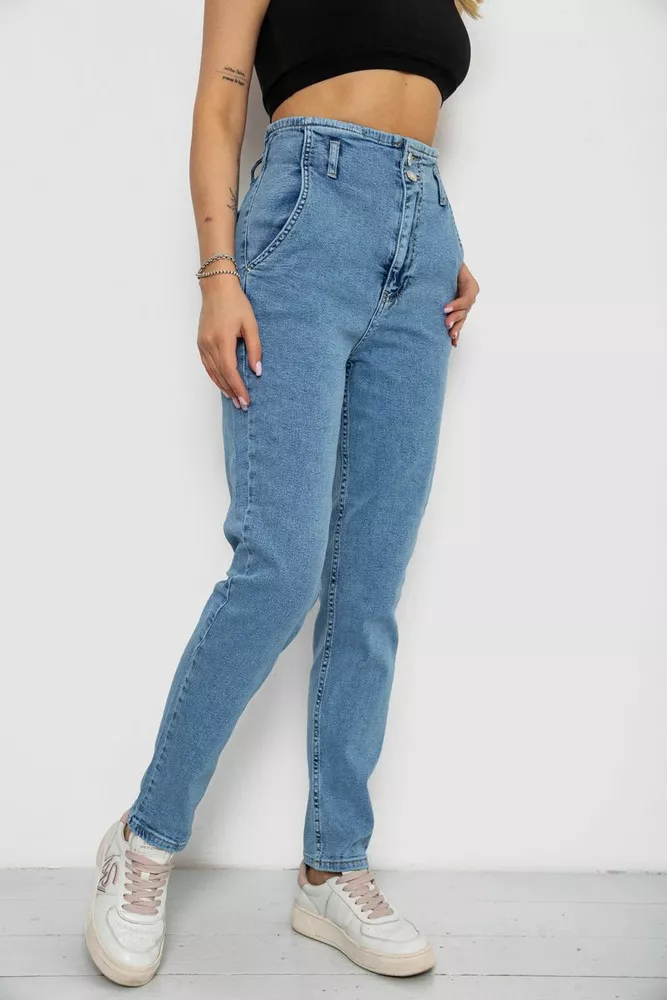 Купить Джинсы женские Mom's, цвет голубой, 182R1640 оптом - Фото №3