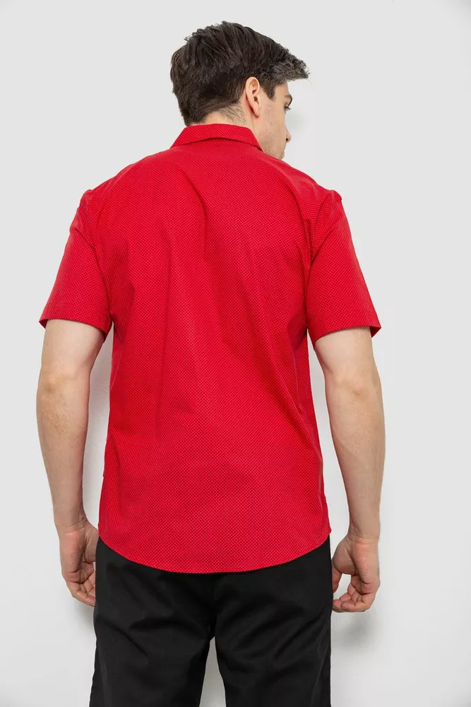 Купить Мужская рубашка с принтом, цвет красный, 186R7124 - Фото №4