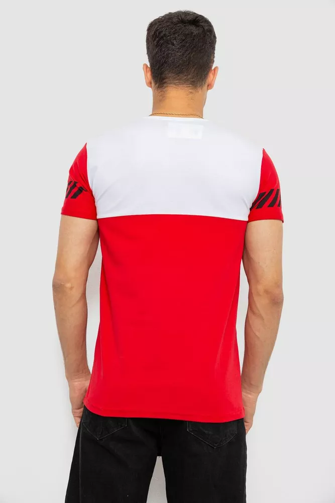 Купить Футболка мужская с принтом, цвет красный, 244R1112 - Фото №4