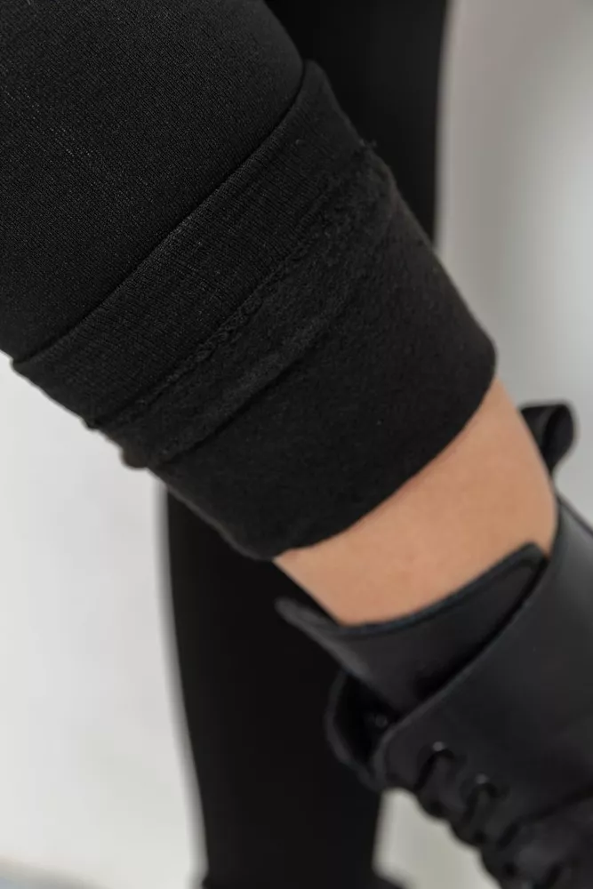 Купити Лосіни безшовні на флісі, колір чорний, 139RW822 - Фото №3