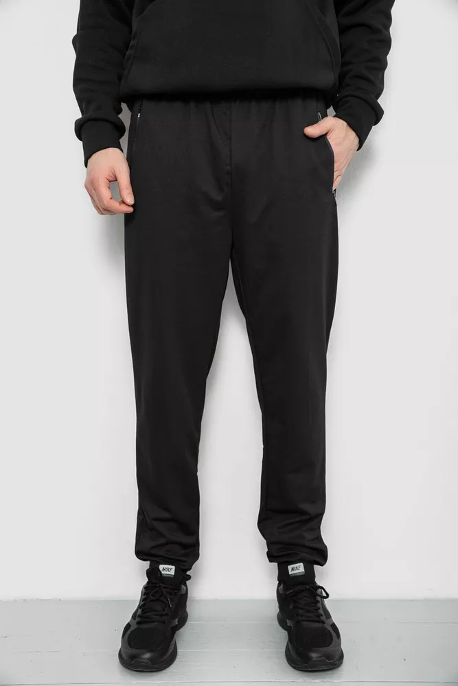 Купить Спортивные штаны мужские, цвет черный, 244R434 - Фото №1