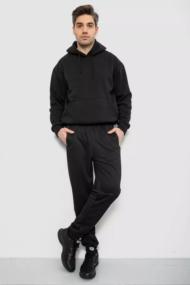 Купить Спортивные штаны мужские, цвет черный, 244R434 - Фото №2