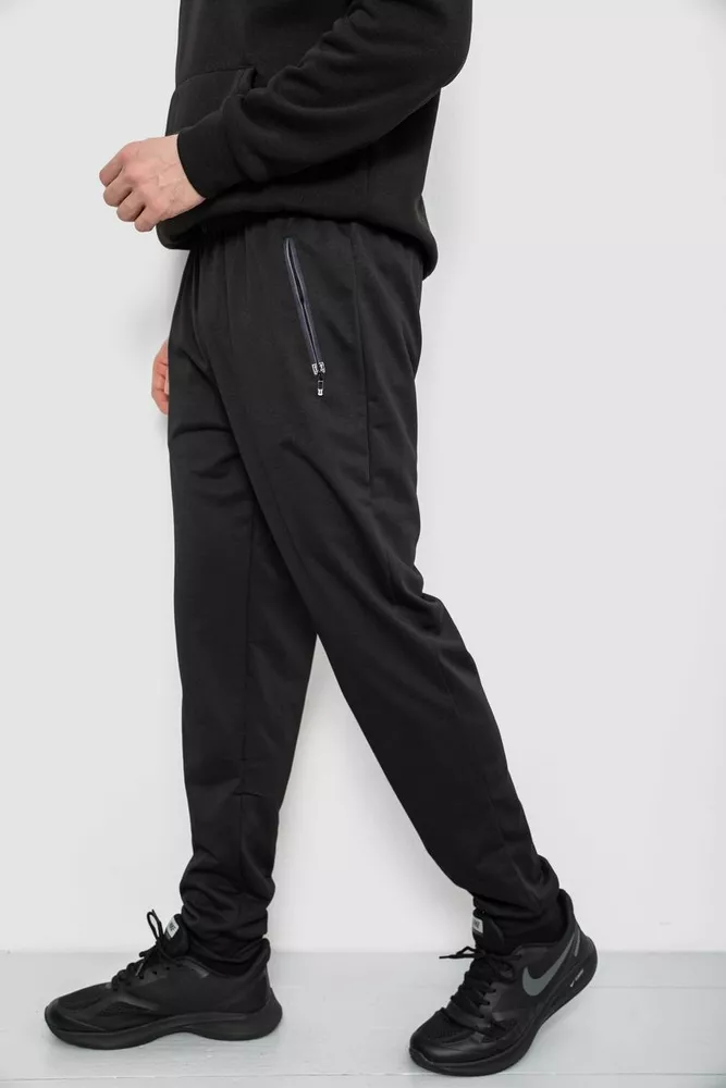 Купить Спортивные штаны мужские, цвет черный, 244R434 - Фото №3