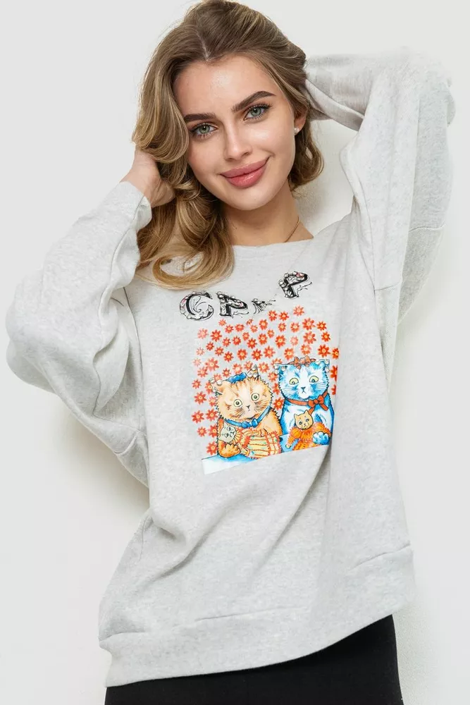 Купити Батнік жіночий, колір світло-сірий, 129R1424-99 - Фото №1