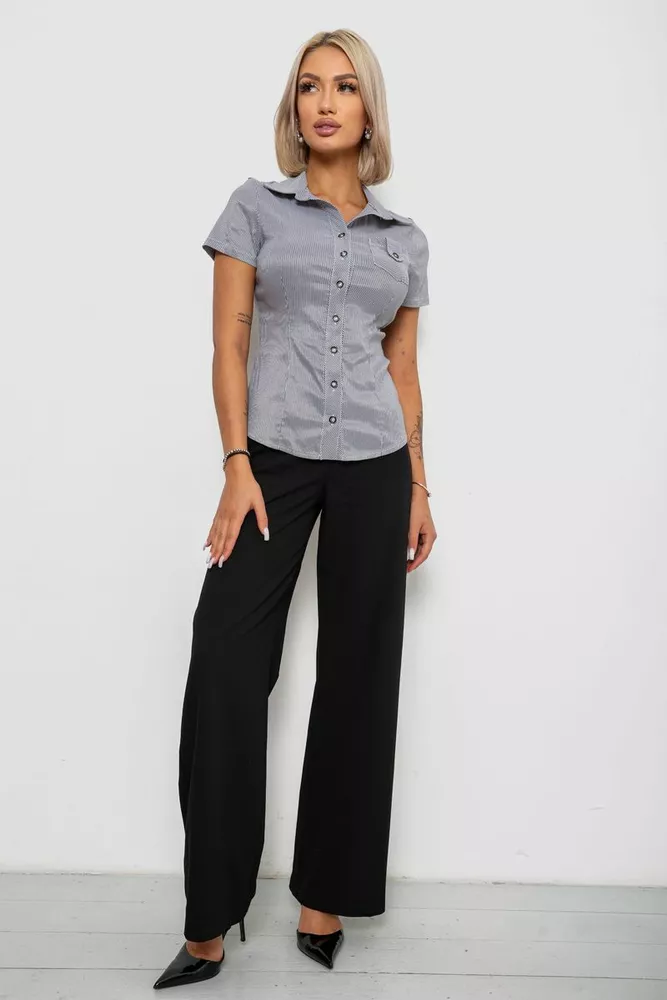 Купить Рубашка классическая в полоску, цвет серый, 230R668-1 - Фото №2