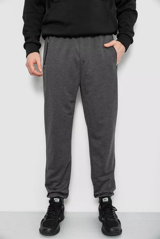 Купить Спортивные штаны мужские, цвет серый, 244R434 - Фото №1