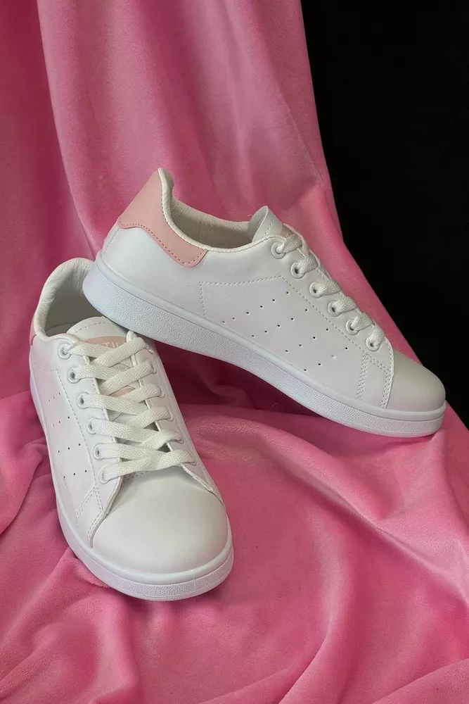 Купить Кеды женские, цвет бело-розовый, 248RR62 - Фото №2