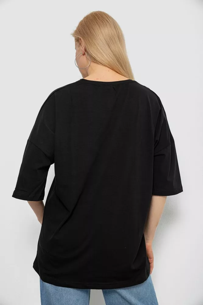 Купить Футболка женская с принтом, цвет черный, 244R2021-5 - Фото №4