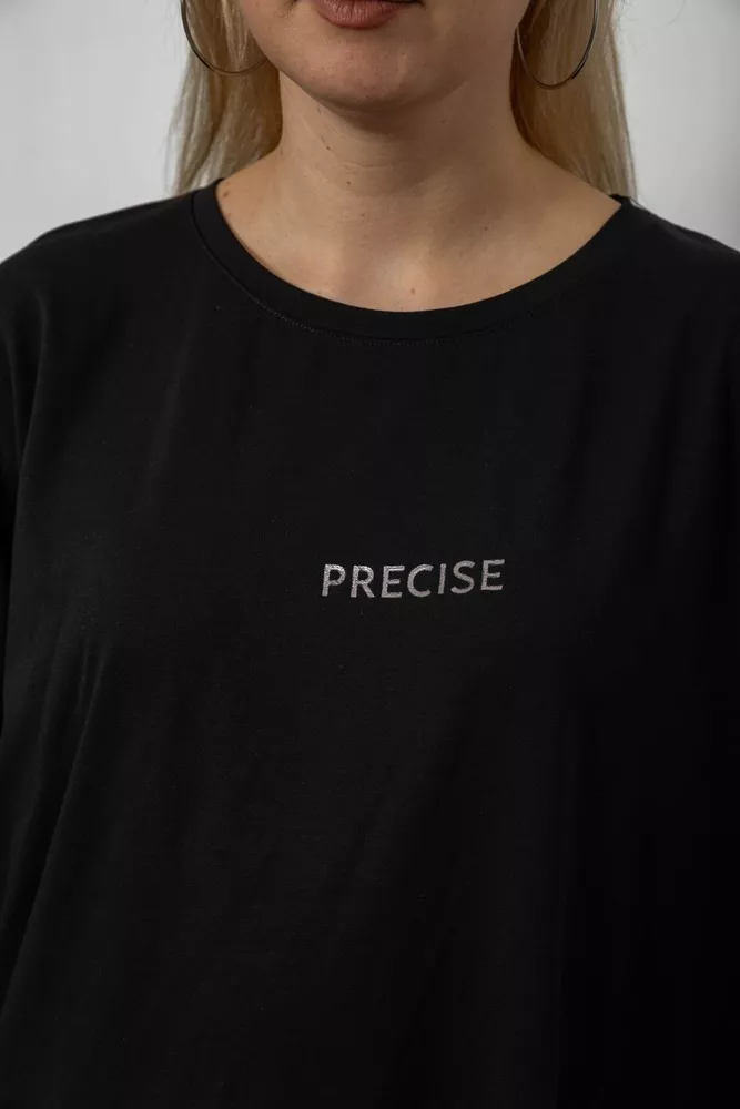 Купить Футболка женская с принтом, цвет черный, 244R2021-5 - Фото №5