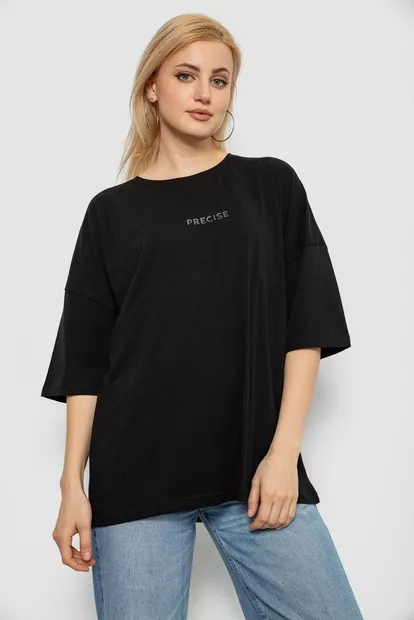 Футболка женская с принтом, цвет черный, 244R2021-5