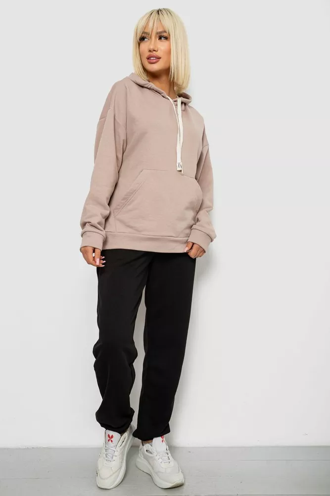 Купить Спортивный костюм женский, цвет бежево-черный, 244R1070AG-1 - Фото №3