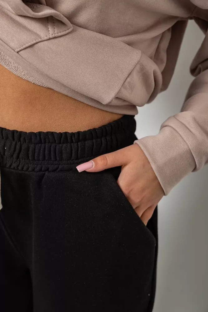 Купить Спортивный костюм женский, цвет бежево-черный, 244R1070AG-1 - Фото №6