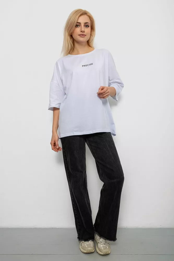 Купить Футболка женская с принтом, цвет белый, 244R2021-5 - Фото №2