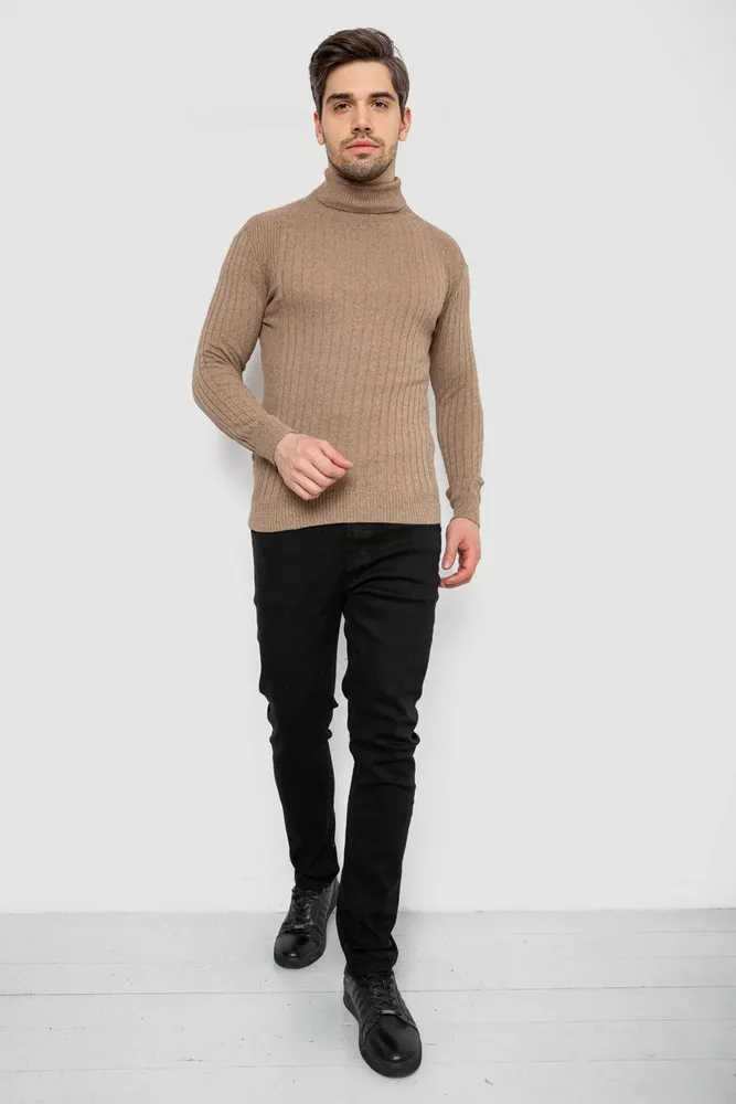 Купити Гольф чоловічий  -уцінка, колір темно-бежевий, 238R56889-U - Фото №2