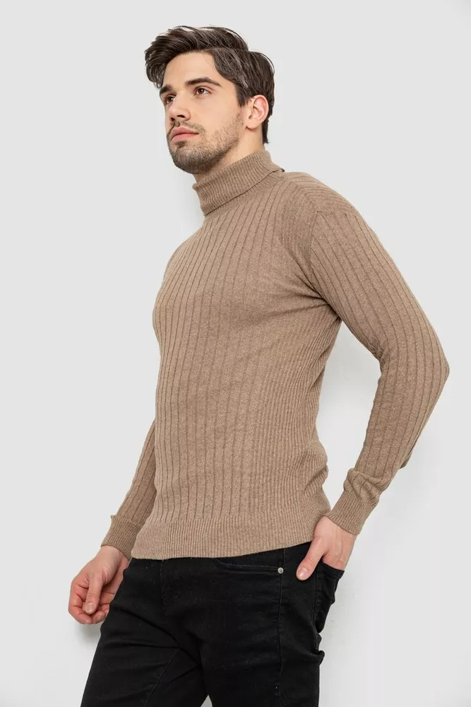 Купити Гольф чоловічий  -уцінка, колір темно-бежевий, 238R56889-U - Фото №3