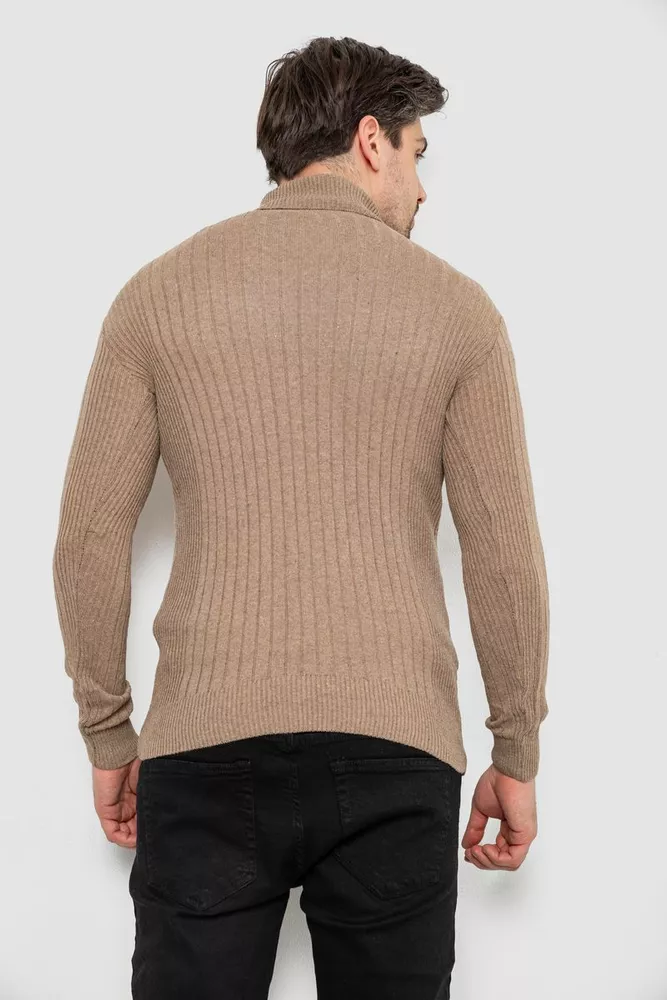 Купити Гольф чоловічий  -уцінка, колір темно-бежевий, 238R56889-U - Фото №4