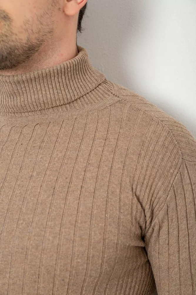 Купити Гольф чоловічий  -уцінка, колір темно-бежевий, 238R56889-U - Фото №5