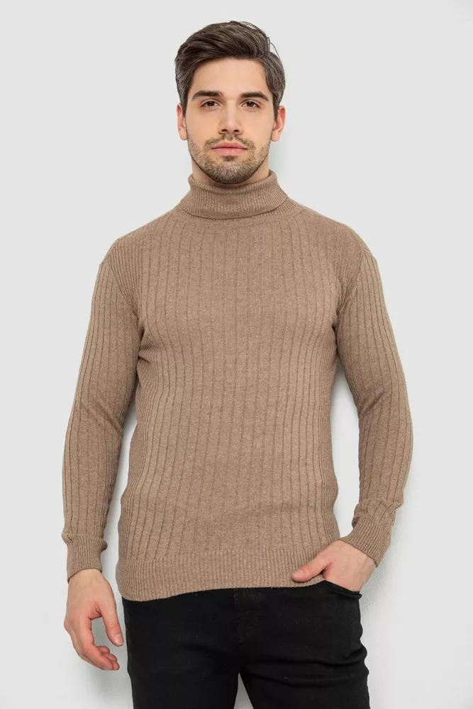 Купити Гольф чоловічий  -уцінка, колір темно-бежевий, 238R56889-U - Фото №1