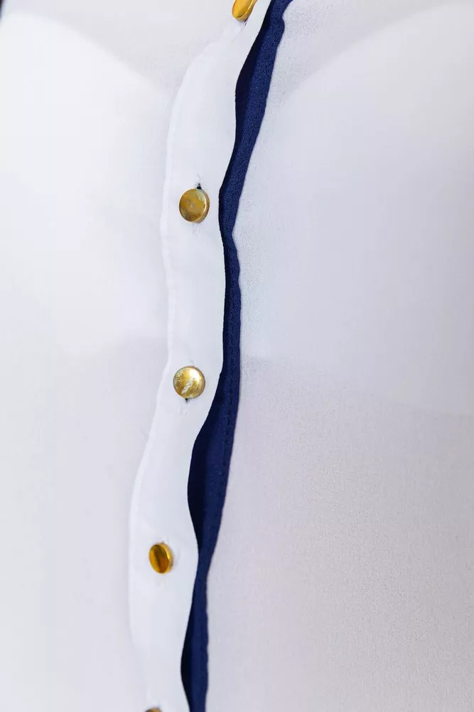 Купить Блуза классическая   -уценка, цвет бело-синий, 230R111-U-31 - Фото №5