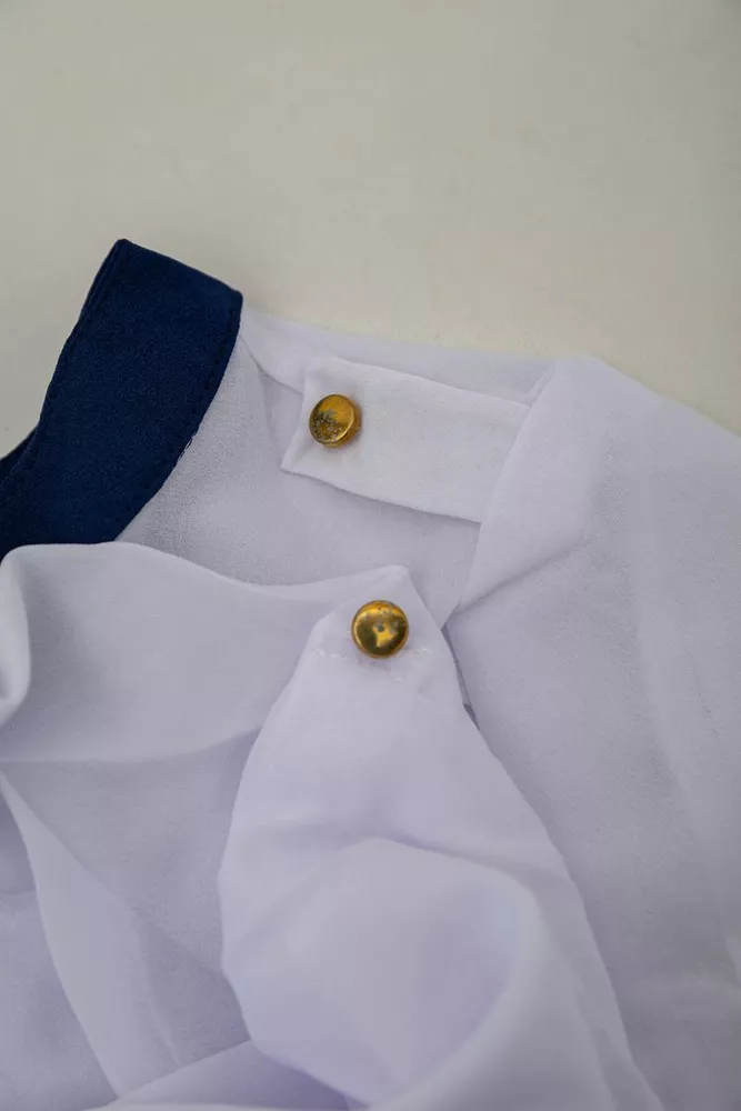 Купить Блуза классическая   -уценка, цвет бело-синий, 230R111-U-31 - Фото №6