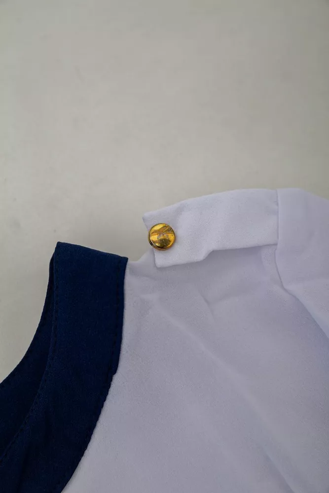 Купити Блуза класична  -уцінка, колір біло-синій, 230R111-U-32 - Фото №7