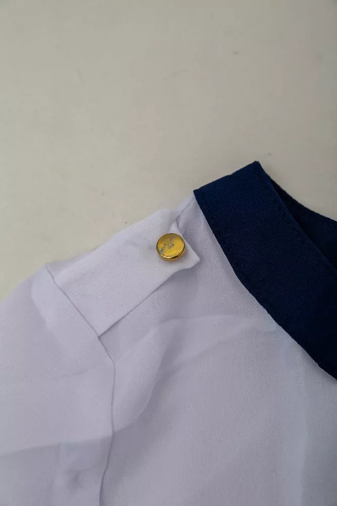 Купить Блуза классическая   -уценка, цвет бело-синий, 230R111-U-37 - Фото №6