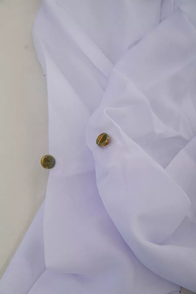 Купить Блуза классическая   -уценка, цвет бело-синий, 230R111-U-38 - Фото №6