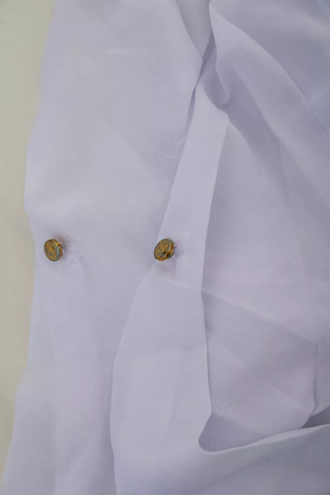 Купити Блуза класична  -уцінка, колір біло-синій, 230R111-U-39 - Фото №6