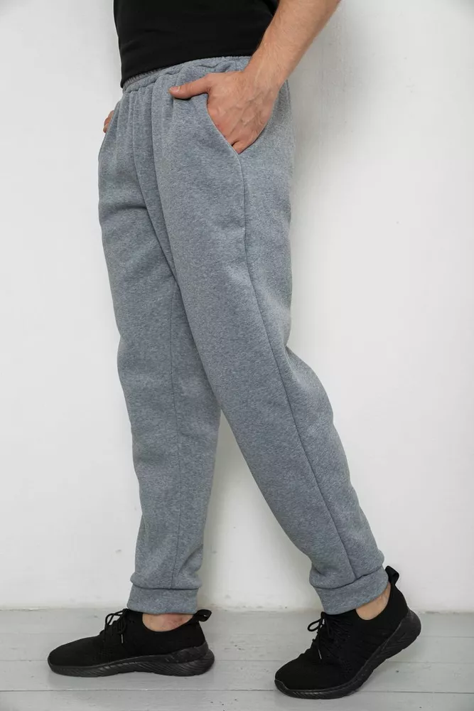 Купити Спортивні штани чоловічі на флісі  -уцінка, колір сірий, 238R58641-U - Фото №3