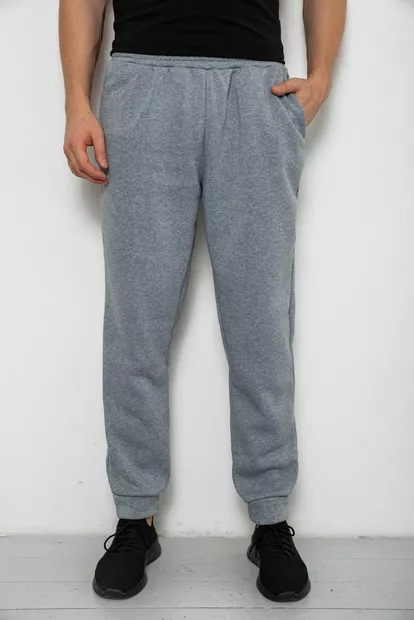Спортивні штани чоловічі на флісі  -уцінка, колір сірий, 238R58641-U