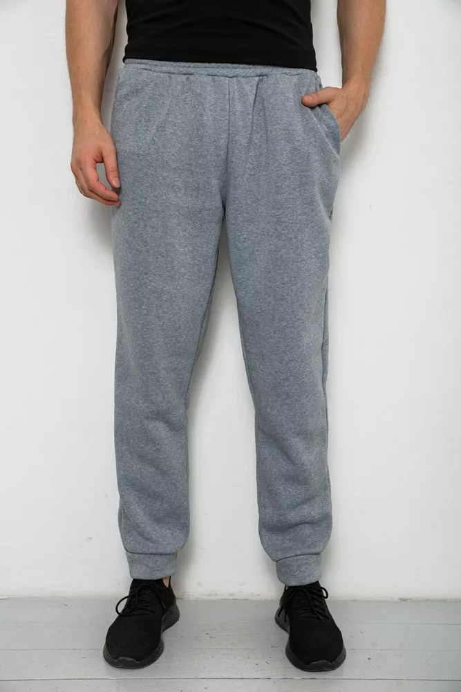 Купити Спортивні штани чоловічі на флісі  -уцінка, колір сірий, 238R58641-U - Фото №1