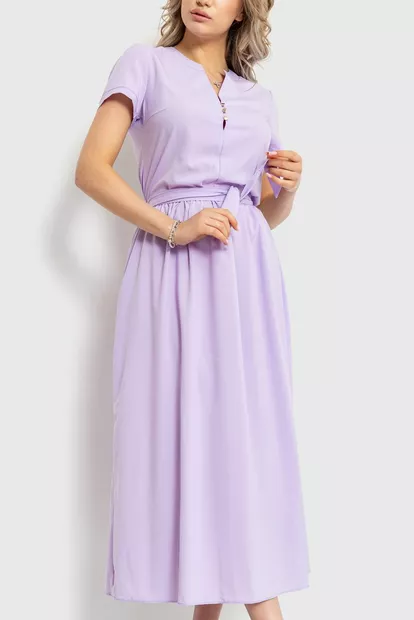 Сукня однотонна, колір бузковий, 230R006