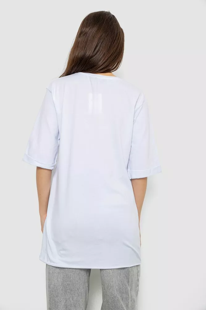 Купить Футболка женская с принтом 0, цвет белый, 244R1024-1 оптом - Фото №4