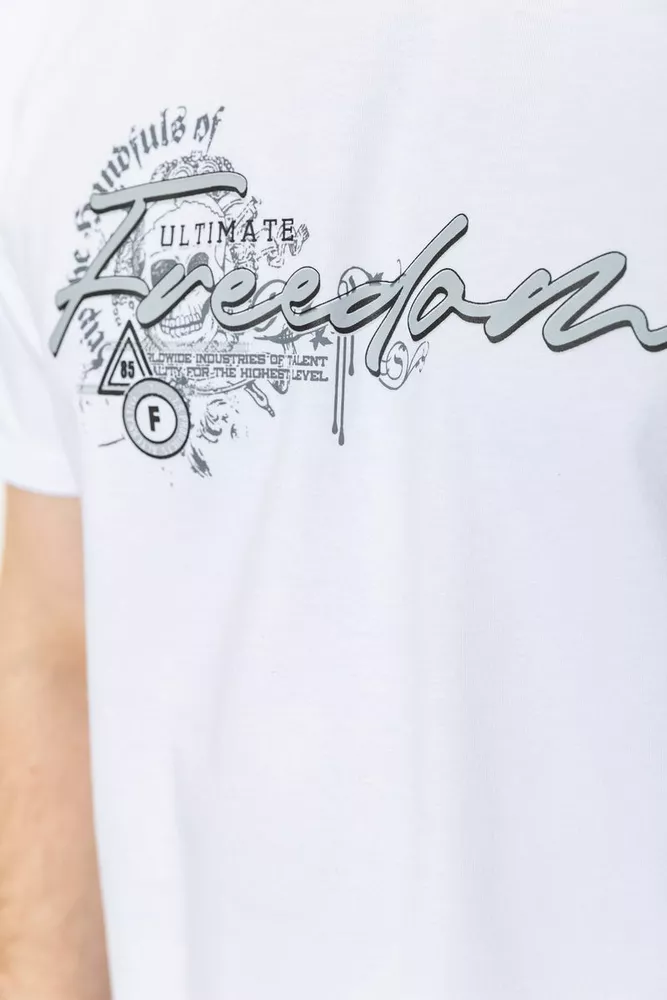 Купити Футболка чоловіча батал, колір білий, 208R019 - Фото №5
