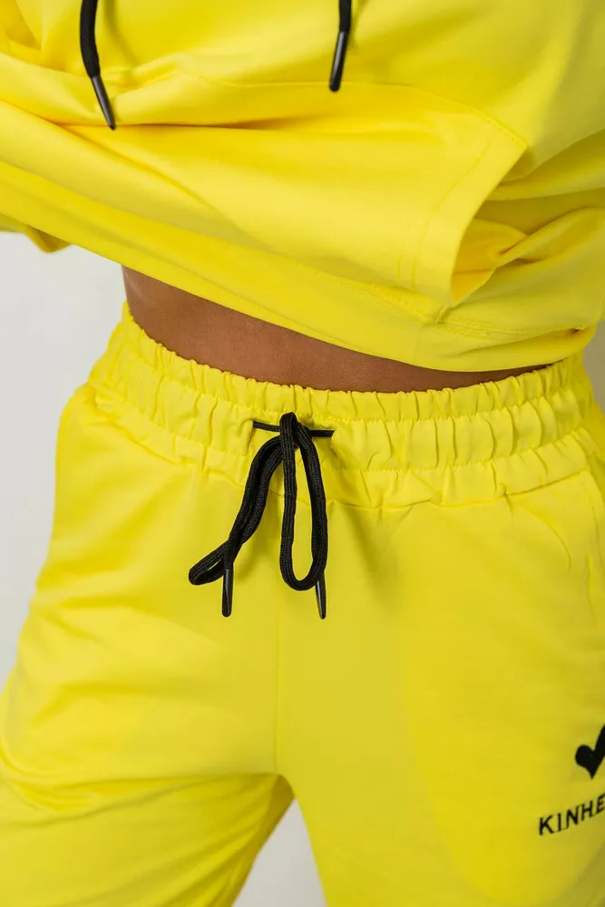 Купить Спортивный костюм женский двухнитка  -уценка, цвет желтый, 214R1419-007-U-38 - Фото №6