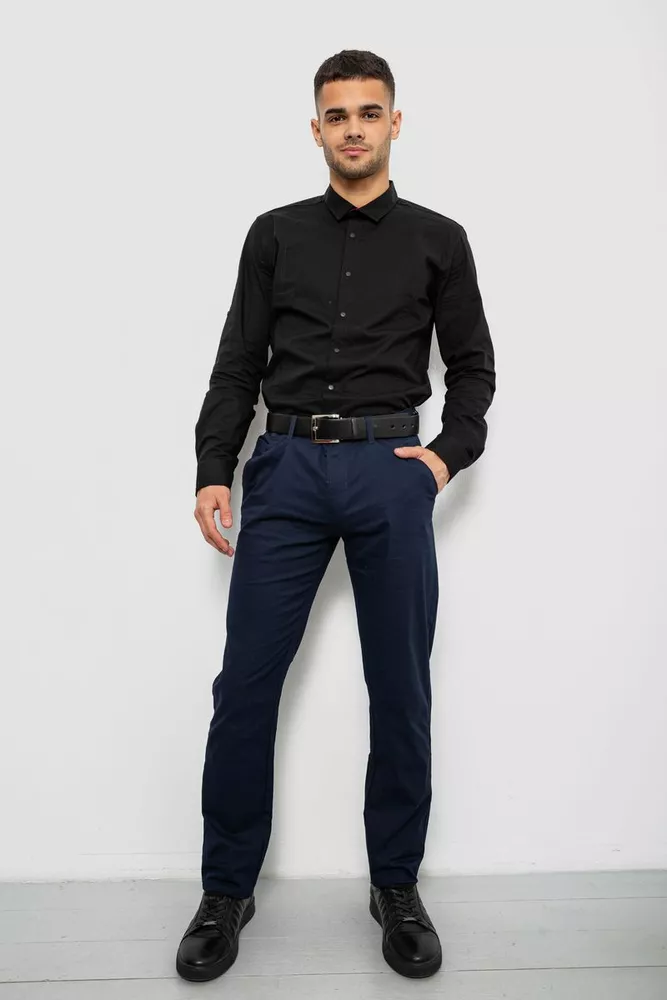 Купить Брюки мужские классические, цвет синий, 243RY355 - Фото №2