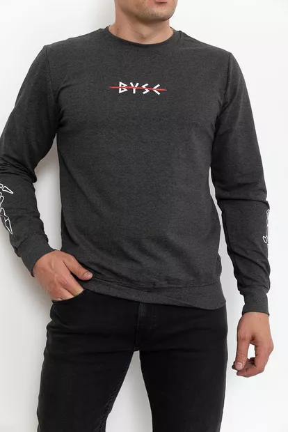 Світшот чоловічий, колір темно-сірий, 208R001