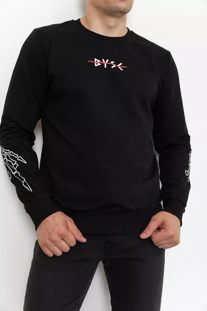 Світшот чоловічий, колір чорний, 208R001